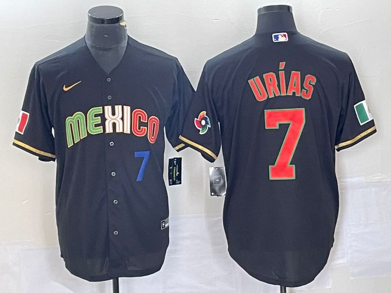 Men 2023 World Cub Mexico #7 Urias Black Nike MLB Jersey style 91833->more jerseys->MLB Jersey